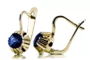 Des boucles d'oreilles Saphir Or jaune 14 carats Style vintage vec027y